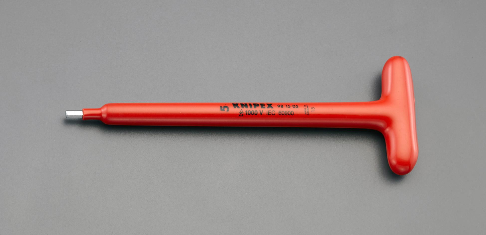ESCO 8.0mm Hex Bar Wrench/T-Handle Insulated/Long EA640LL-108 Hex Wrench