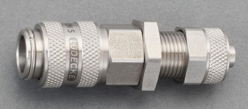 4x6mm Urethane Hose Coupling (Partition Wall / Stainless Steel)