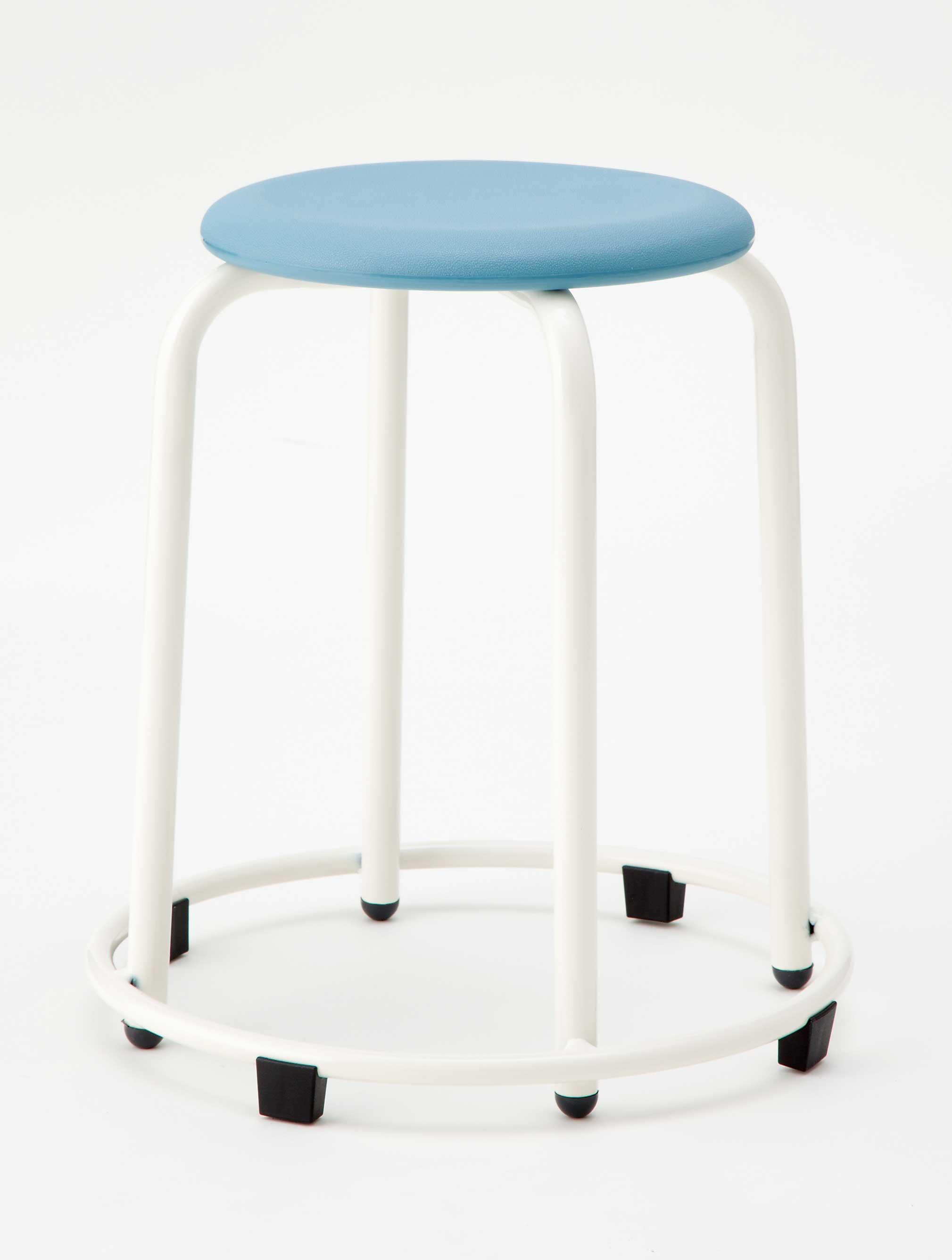 φ300x460mm Round Stool (with Ring / Blue)
