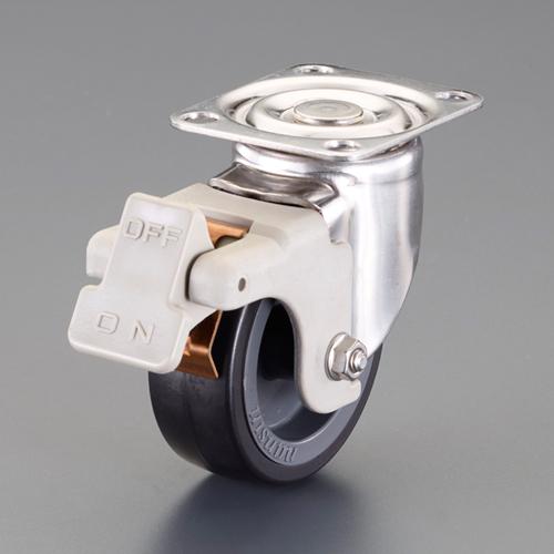 ESCO 100mm Casters (Swivel Fittings, with Brakes, Stainless Steel) EA986PT-553