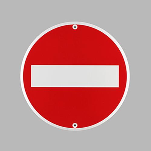 Esco φ600mm Site Sign Vehicle Entry Prohibited EA983AE-12