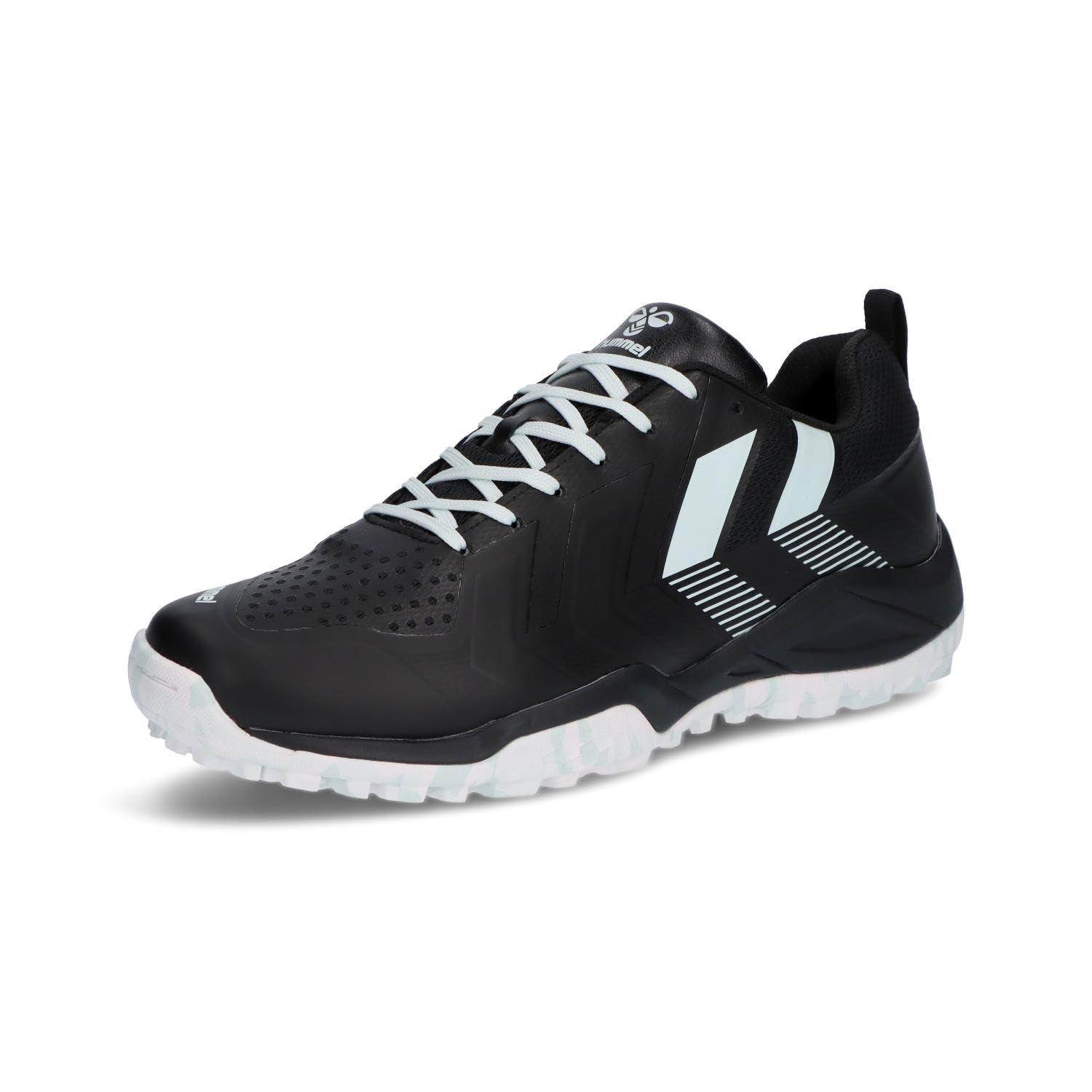 Hummel Handball Shoes Grand Fly 5 Black × Light Blue (9067) 23.0 cm