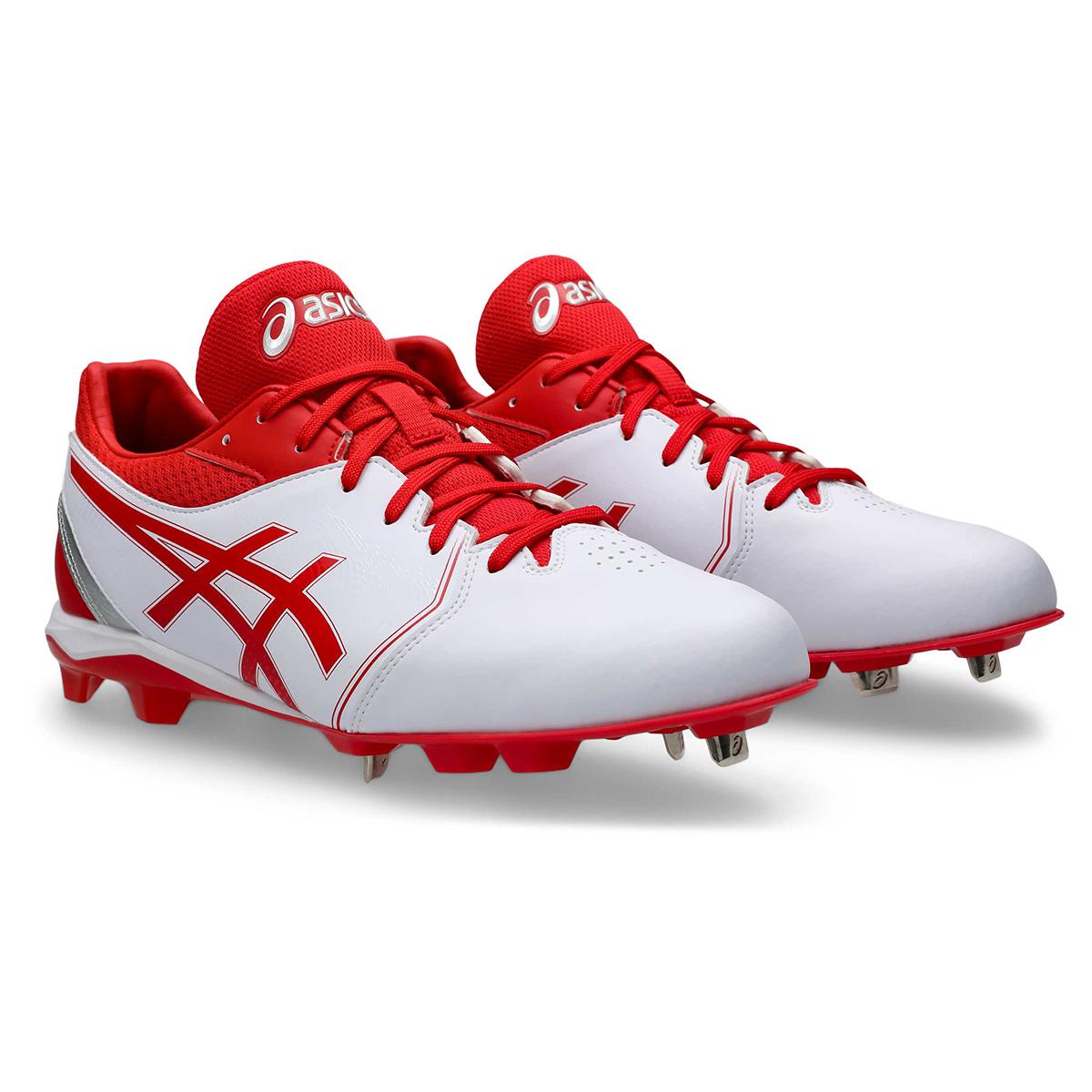 [ASICS] Baseball Metal Cleats NEOCONNECT 1123A054 Unisex 101 (White/Red) 26.0 cm 2.5E