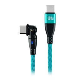 Japan Trust Technology 180° Rotating Connector PD100W Cable 1.8m Green 180RPD-18M-GRX5