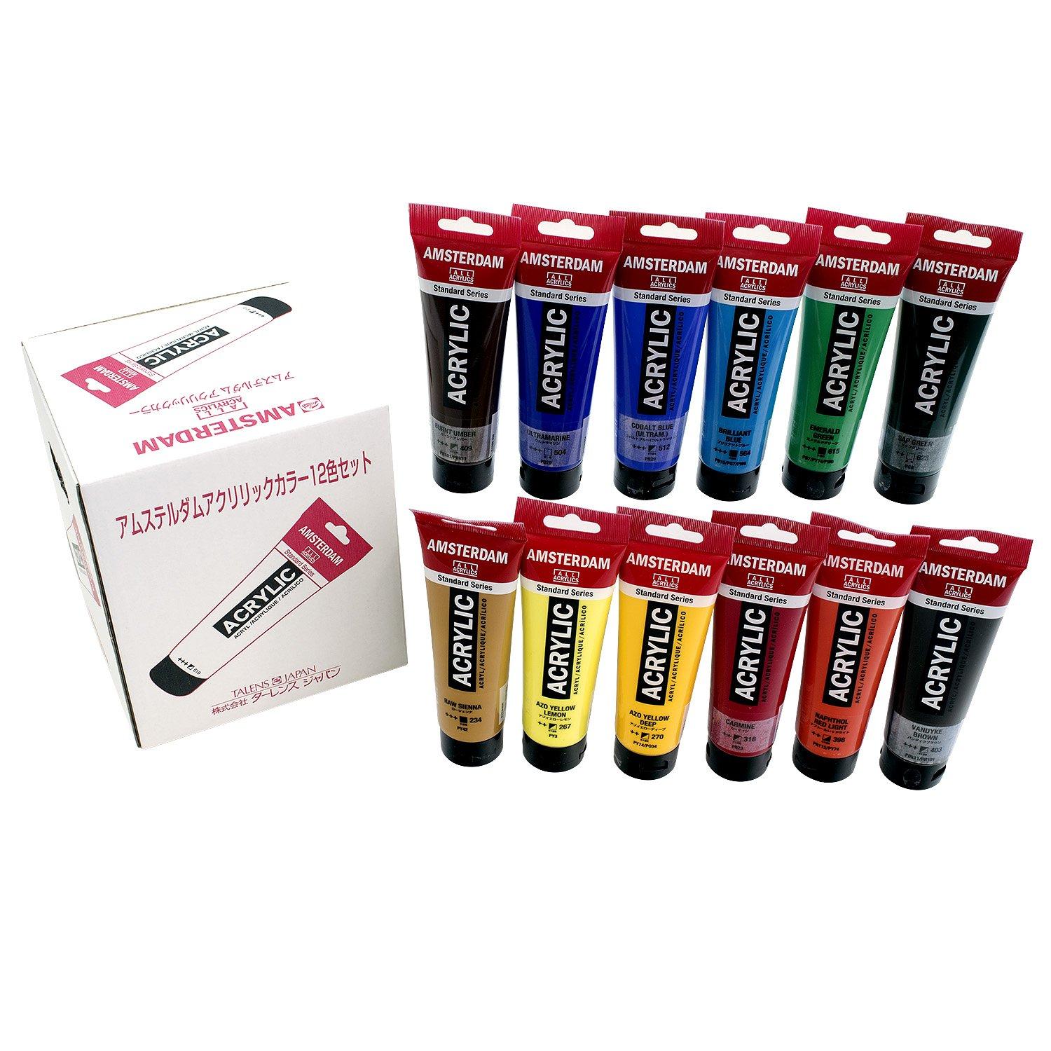 Talen Amsterdam Acrylic Paint 120mL 12 Colors BN Set