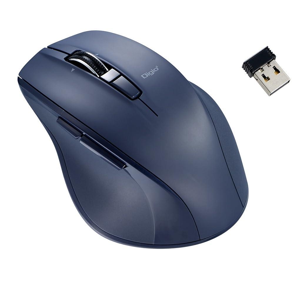 Nakabayashi High-Speed Scroll Wireless Silent 5-Button BLED Mouse / Navy MUS-RKF164NB
