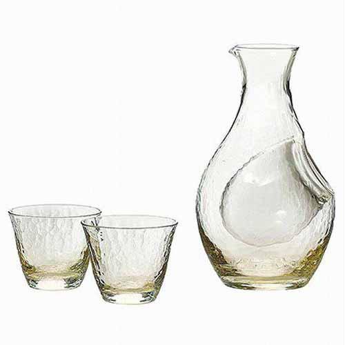 Toyo Sasaki Glass Sake Glass Collection Takasegawa Amber Chilled Sake Set G604-M72