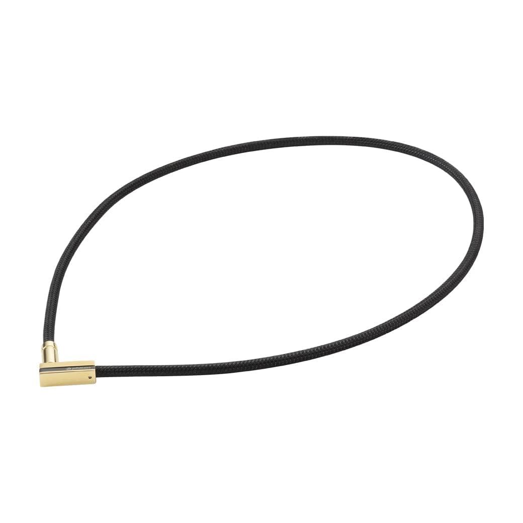 Phiten Necklace RAKUWA Magnetic Neck Chopper Square Gold/Black 50cm Men's