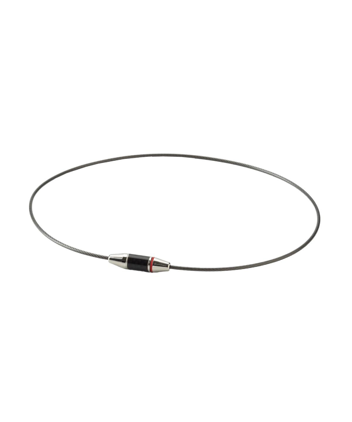 phiten RAKUWA Necklace Wire EXTREME Carbon|| Silver 45cm Men's