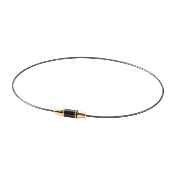 phiten RAKUWA Necklace Wire EXTREME Carbon|| Gold 50cm Men's