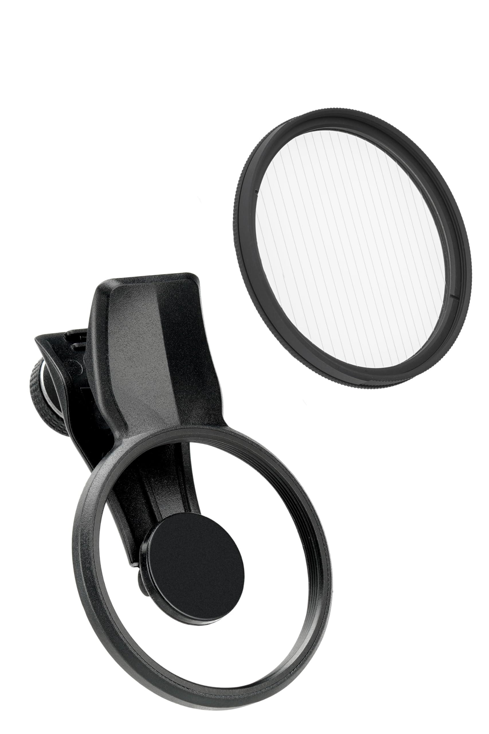 EXAPRO Smartphone Accessories Filter Clip + Anamorphic Clear Set Filter Diameter 49mm Creates Streeck Effect iPhone/Android Compatible Interchangeable Filter EXP-FCAF-03CL