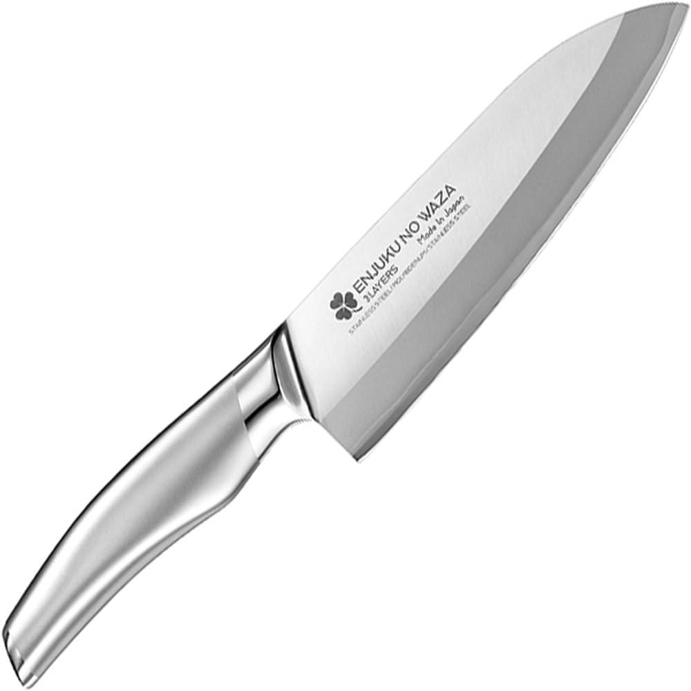 Yokoyama Tsubame Juku Craftsmanship “Clover” 3-Layer Santoku Knife 170mm EJH-1500