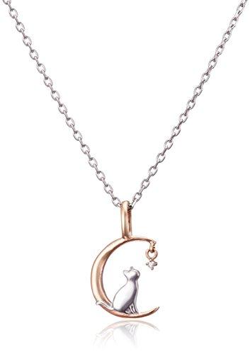 Pure Hypoallergenic Stainless Steel Necklace Pendant Cat Diamond NPN-001