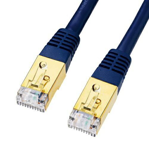 Sanwa Supply CAT7 LAN Cable (10m) 10Gbps/600MHz RJ45 Navy Blue KB-T7-10NVN