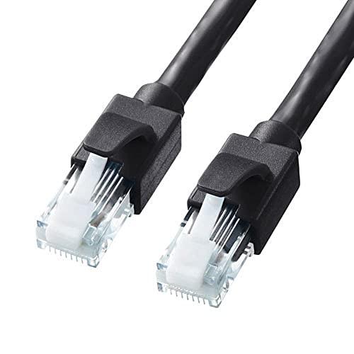 Sanwa Supply Category 6A LAN Cable (Black, 30m) KB-T6ATS-30BK