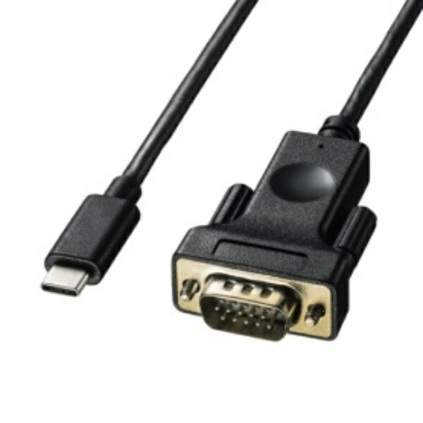 Sanwa Supply Type-C to VGA Conversion Cable (USB Type-C Connector Male to Mini D-sub 15-pin Male) 1m Black KC-ALCV10
