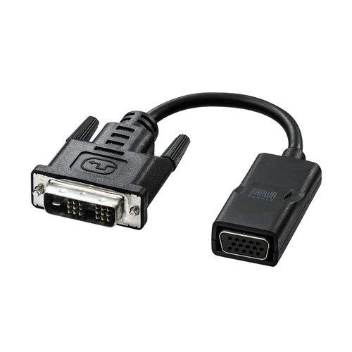 Sanwa Supply DVI to VGA Conversion Adapter (Black, 8cm) AD-DV08VGA