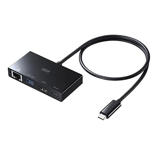 Sanwa Supply USB Type-C Multi-Converter Adapter 4-in-1 AD-ALCMHL1BK