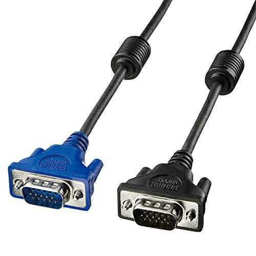 Sanwa Supply Display Cable Mini D-sub 15-pin (VGA-VGA) 20m Slim KC-VMH200 Connector (PC Side)/Blue (PC99 Standard Compliant) Cable/Black