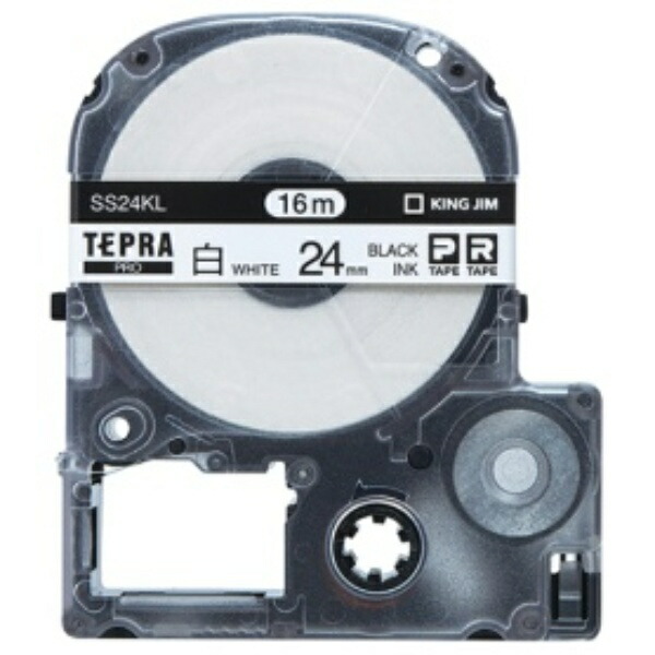 King Jim Tepla PRO Tape Cartridge Eco Pack 5-Pack 24mm White Label/Black Text Long Length 16m SS24KL-5P