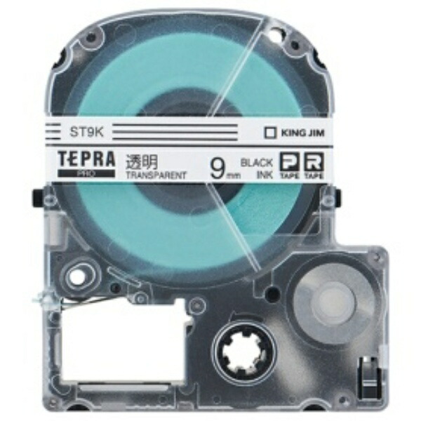 King Jim Tepla PRO Tape Cartridge Eco Pack 10-Pack 9mm Transparent Label/Black Text Length 8m ST9K-10PN