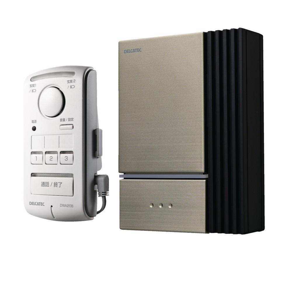 DX Antenna Wireless Intercom Doorphone Indoor Parent Unit & Entrance Subunit Set No Wiring Required DWA20BD