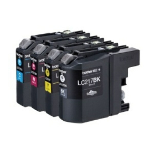 Brother Ink Cartridge 4-Color Pack High Capacity LC217/215-4PK 1 Box (4 Cartridges: 1 Each Color)