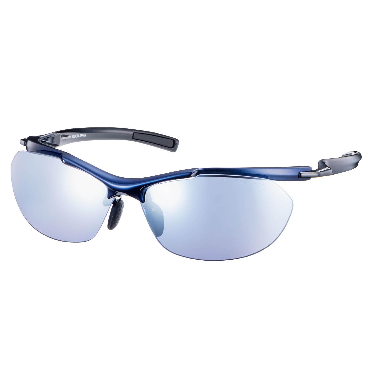 [Swans] Sports Sunglasses Airless-Core SACR-0714_MEBL Made in Japan Mirror Lens mebl Metallic Blue/Silver Mirror × Ultra Ice Blue
