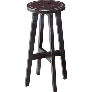AZUMAYA High Stool Bottoné Brown CL-222BR