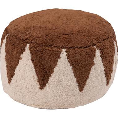 AZUMAYA Round Stool Brown FAB-001BR Approx. φ50 × H36