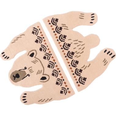 Animal Rug Separate Higashitani FAB-011C Bear Polar Bear White Bear Cute Stylish Animal Animal Rug Animal Pattern Fluffy