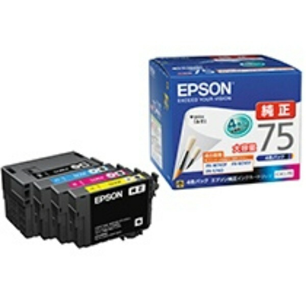 Epson Ink Cartridge High-Capacity 4-Color Pack IC4CL75 1 Box (4 Cartridges: 1 Each Color)
