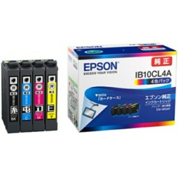 Epson Ink Cartridge 4-Color Pack IB10CL4A 1 Box (4 Cartridges: 1 Each Color)