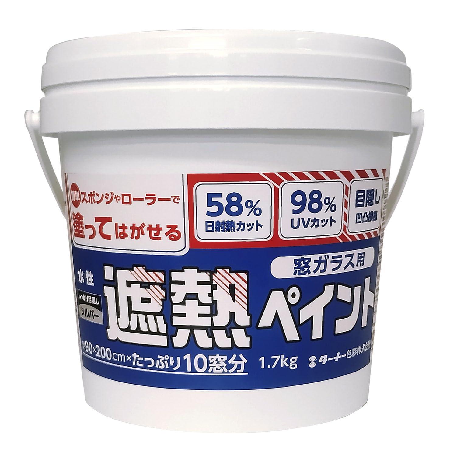 Turner Color Heat-Blocking Paint for Window Glass, Water-Based, 1.7kg, Silver