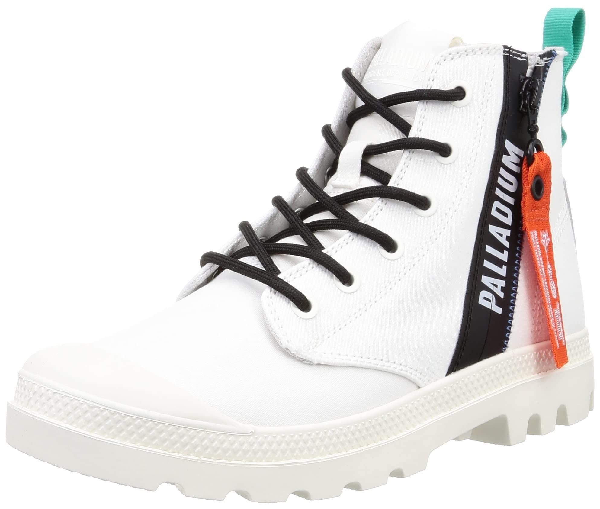 [PALLADIUM] High-Cut Sneakers PAMPA HI OUTZIP OVERLAB with Side Zip STAR WHITE (116) 26.5 cm