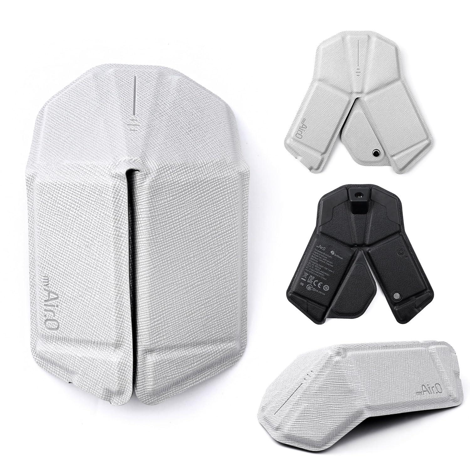 myAir.0 OriMouse Portable Wireless Mouse [ 3D Origami-inspired Design Touch Scroll Ultra-Thin Lightweight No USB Receiver Required Bluetooth 5.2 Connection ] Silver Snow MA0-OMSL1