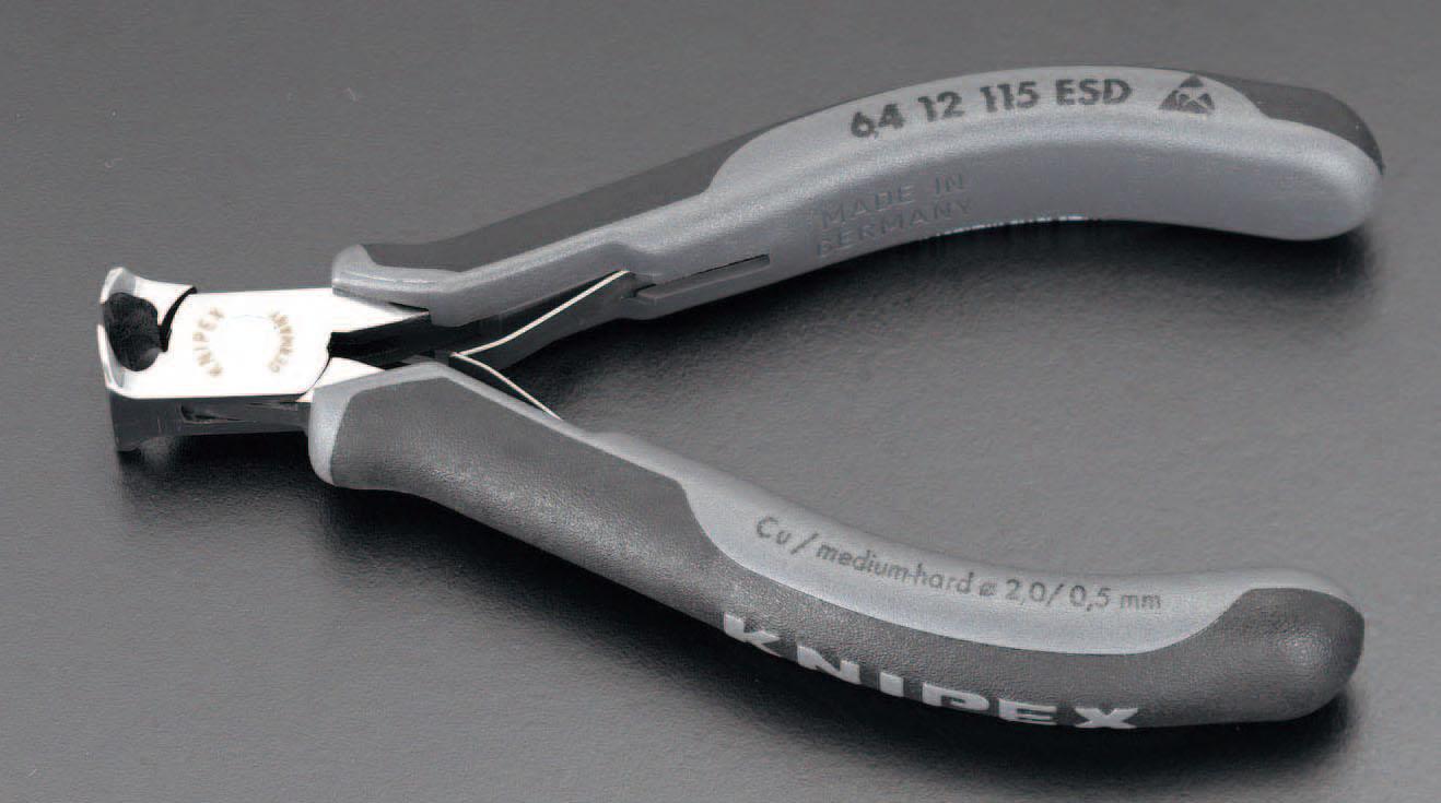 ESCO 115mm Precision End Nippers (ESD Grip/Spring-loaded) EA536KE-31