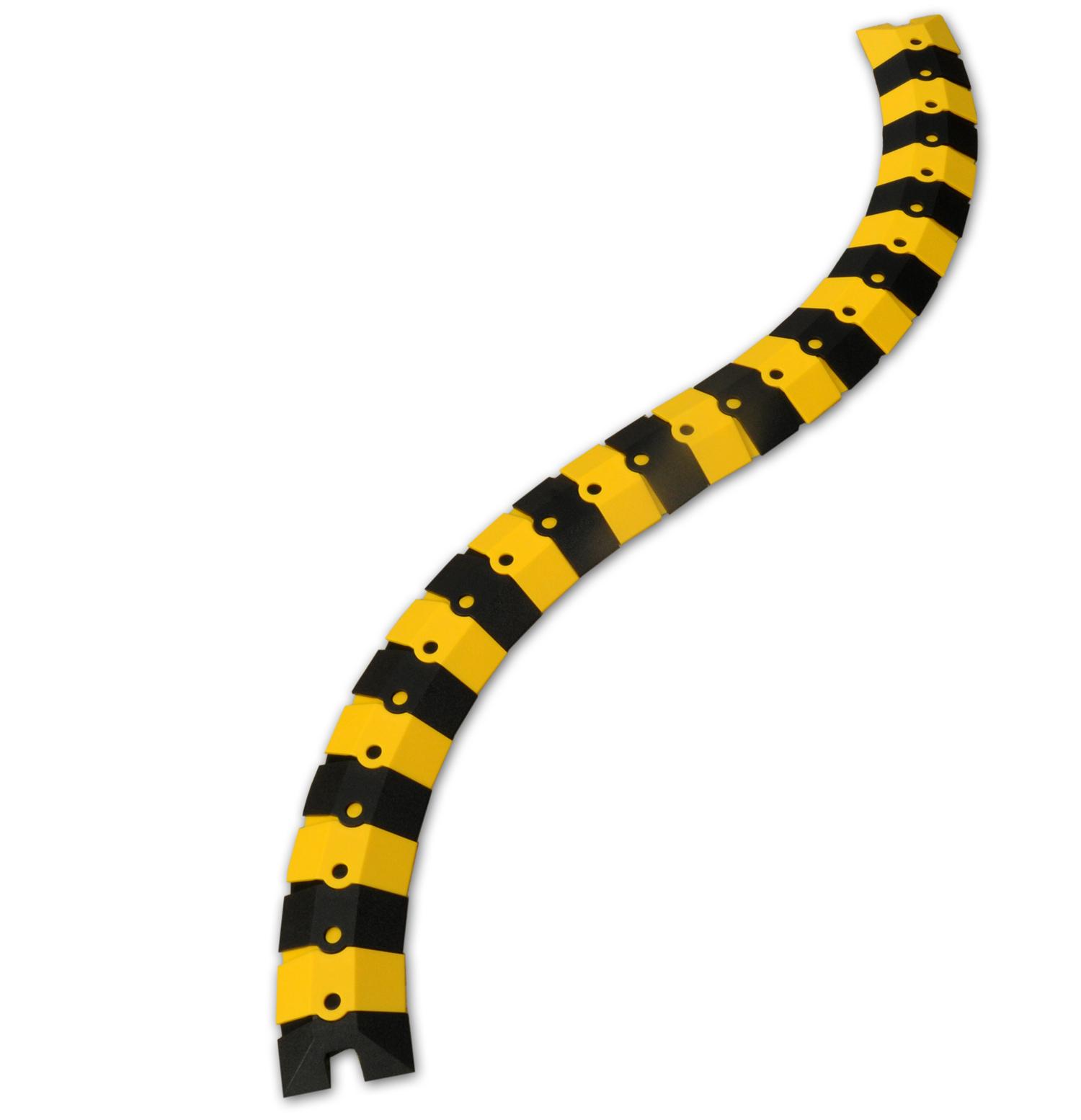 76x19mmx1m Cable Protector (Black/Yellow) EA983PL-1
