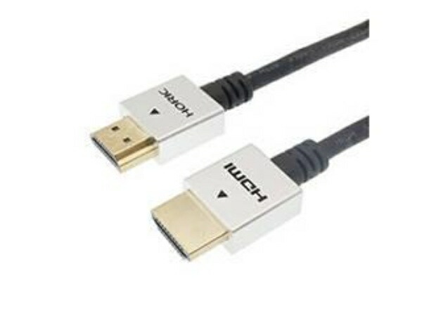 Horlic HDMI Cable 2m 4K/60p 18Gbps HDR HDMI 2.0 Slim Compact Silver HDM20-493SV