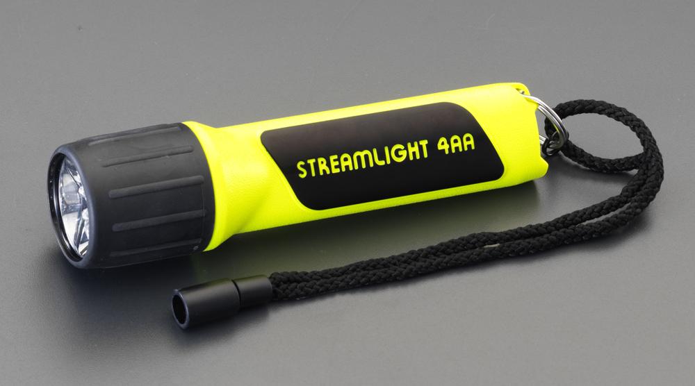 ESCO [4 AA Batteries] Flashlight/LED (Explosion-Proof Construction, Yellow/Black) EA758SB-21Y