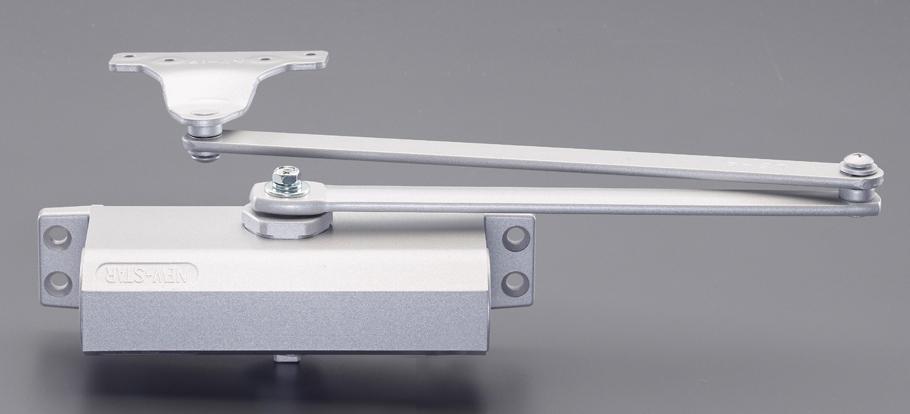 Door closer for doors weighing 30kg or less (Parallel type without stop/Silver)