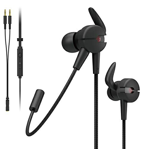 ELECOM Gaming Headset Earphones Wired with Microphone Arm Black HS-ARMA50EBK