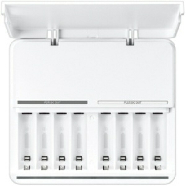 Panasonic 8-Slot Rapid Charger with Mobile Battery Function (Can Charge Smartphones) Advanced Sensing Features (LED Indicators Show Charging Status for Each Battery) Simultaneous AA/AAA Charging Compatible Panasonic Nickel-Metal Hydride Battery Exclusive BQ-CCA3