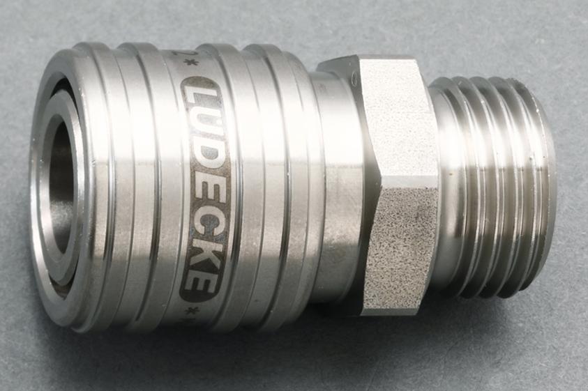 G1/4 Male Thread Coupling (Stainless Steel / One-Push)