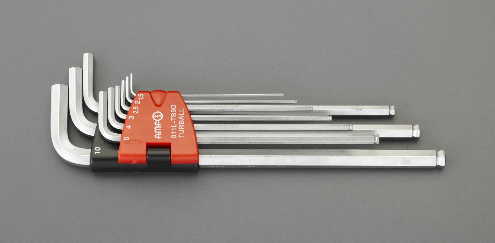 1.5–10mm / 9-piece set [BallHex] Long-reach wrench (magnetic)