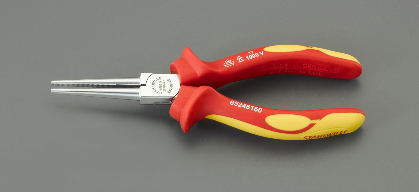 160mm Insulated Round Long-Nose Pliers