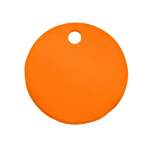 76mm Tag Blank (Aluminum Round/Orange/5 Sheets)