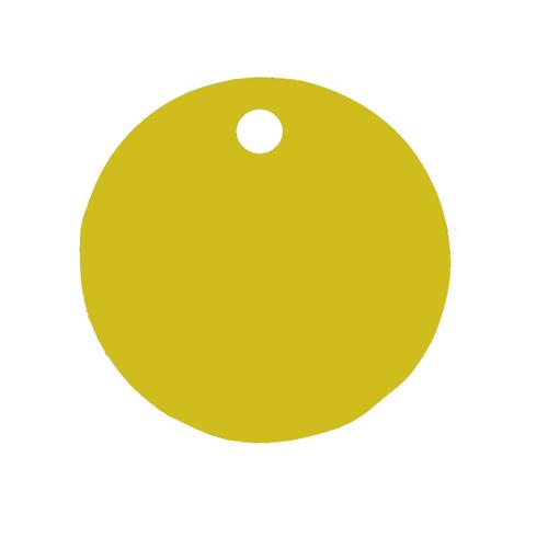76mm Tag Blank (Aluminum Round / Gold 5 Sheets)