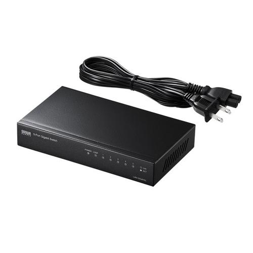 Switching Hub (Gigabit Compatible/5 Ports/Metal Housing)  148×84×26