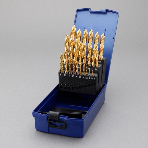 Esco 1.0-13.0mm / 25-Piece Set Straight Drill Bits (TIN-HSS) EA824FL-125